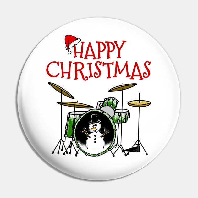 Christmas Drums Drummer Drum Teacher Xmas 2022 Pin by doodlerob