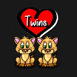 Twins - cute baby cats/ kitten - black Shirts T-Shirt