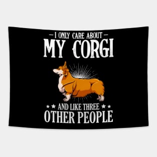 Cute Pembroke Dog Owner Funny Corgi Saying - Welsh Corgi Tapestry