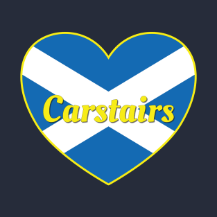 Carstairs Scotland UK Scotland Flag Heart T-Shirt