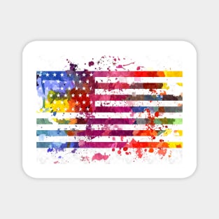 Splash US Flag Magnet