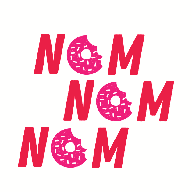 Funny Donuts NOM NOM NOM tee by luckybengal