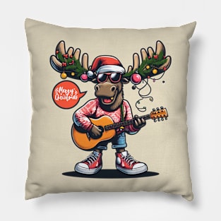 Merry Christmoose Moose Christmas 2024 Pillow