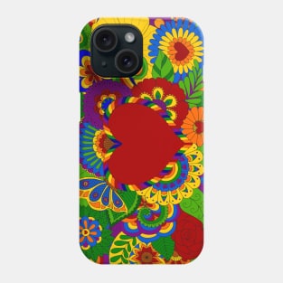 Rainbow Love and Flowers Phone Case