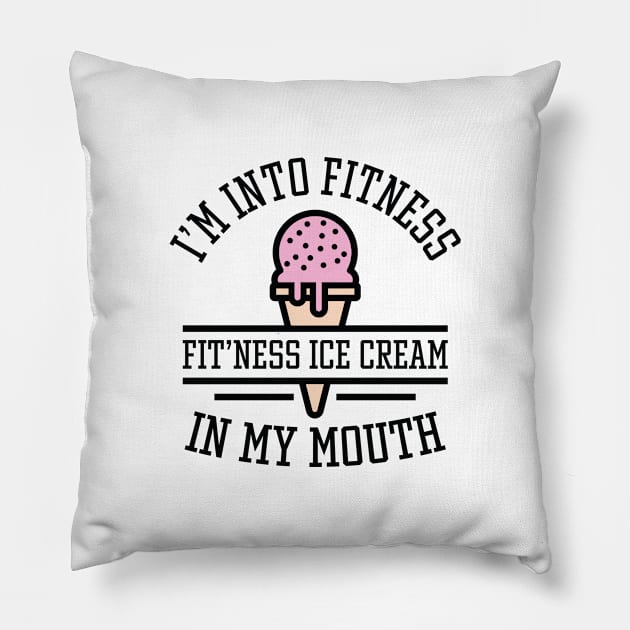 I’m Into Fitness Pillow by LuckyFoxDesigns