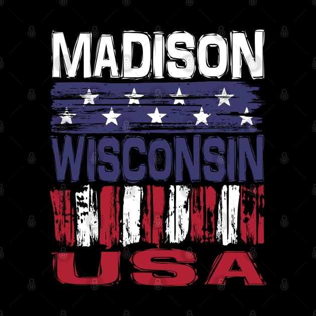 Madison Wisconsin USA T-Shirt by Nerd_art