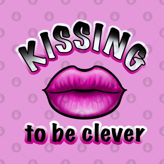 kissing to be clever, pink lips by weilertsen