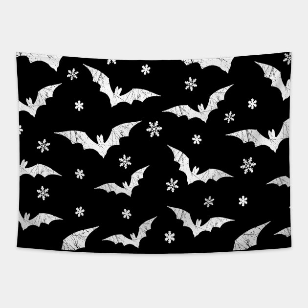 Creepy Bats Christmas Design Tapestry by LunaMay