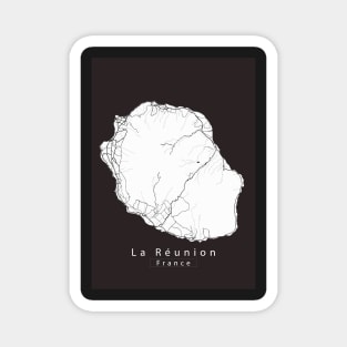 La Reunion France Island Map Magnet