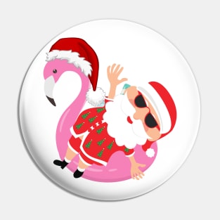 Santa's Christmas Beach Holiday Pin