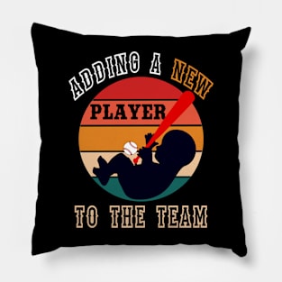 Adding A New Player To The Team- Baseball Pregnancy Announcement Pillow