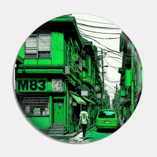 : M83 : Retro Style Fan Design Pin