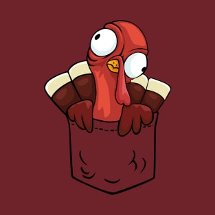 Funny Thanksgiving Turkey Pocket T-Shirt