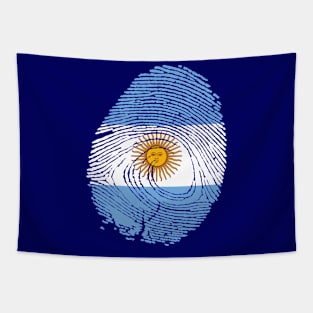 Flag of antigua barbuda in fingerprint Tapestry