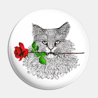 Valentine's Cat Pin