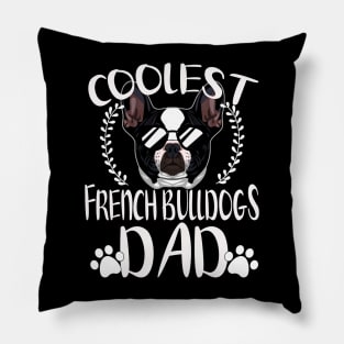 Glasses Coolest French Bulldogs Dog Dad Pillow