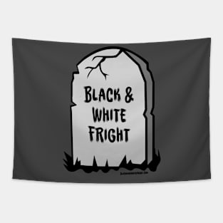 Black & White fright Tombstone Tapestry