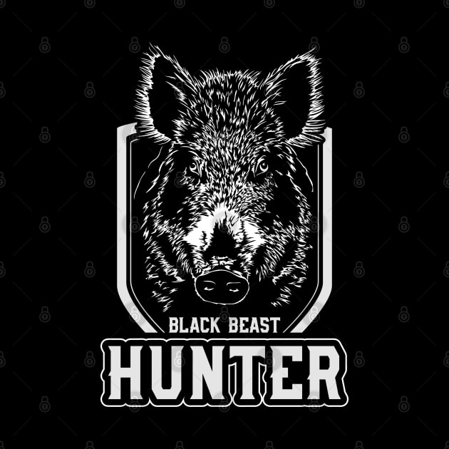 Wild Boar Hunter Animal Black Beast by wilsigns