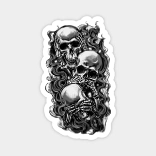 Hear No Evil monochrome Magnet