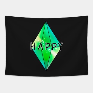 HAPPY. Sims 4 mood plumbob Tapestry