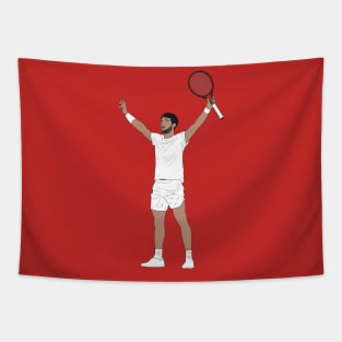 Carlos Alcaraz Spain Tennis Minimalist Tapestry