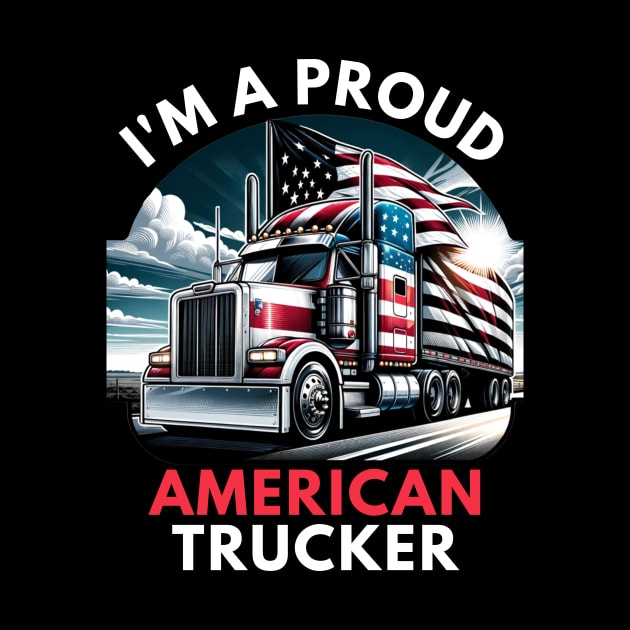 I'M A PROUD AMERICAN TRUCKER by GP SHOP