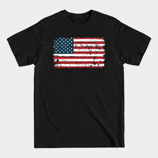 Disover Grunge American Flag USA Vector - American Flag - T-Shirt