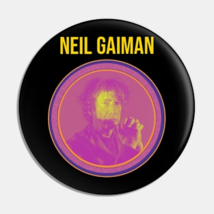 Retro Gaiman Pin