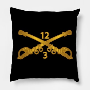 3rd Squadron - 12th Cavalry Branch wo Txt Pillow