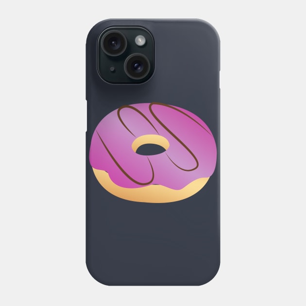 Sweet Pink Glazed Donut Phone Case by InkyArt