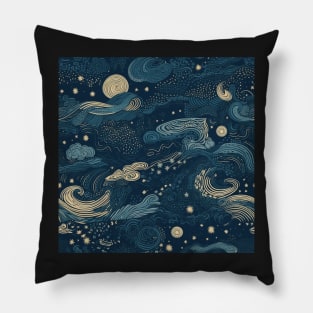 Elevate Your Wardrobe to Stellar Heights: Experience the Allure of Our 'Starry Night' Design! Pillow