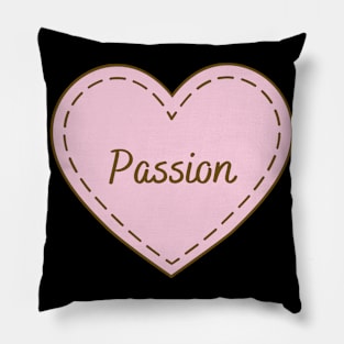 I Love Passion Simple Heart Design Pillow