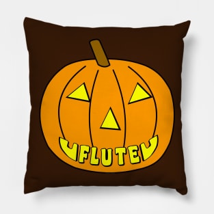 Flute Halloween Pumpkin Pillow