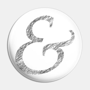 Scribble ampersand Pin