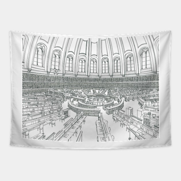 Library in London Tapestry by valery in the gallery