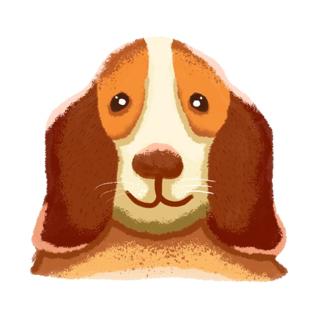 Cute basset hound dog by Dzulhan