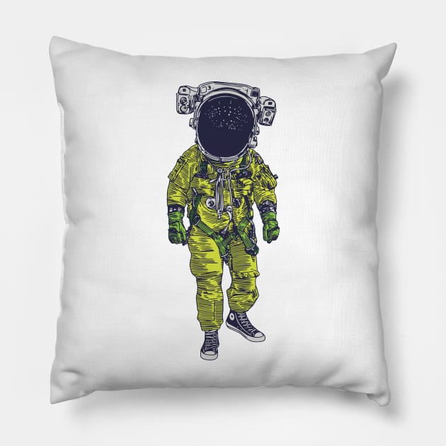 Astronaut on Sneakers Pillow by jafaris