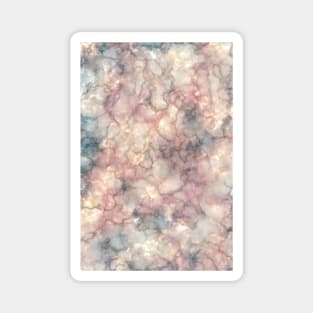 Pink Blue Cream Realistic Marble Pattern Magnet