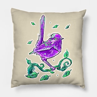 purple bird Pillow