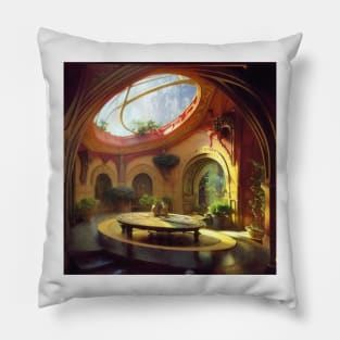 Parnassus Round Cozy House Palace Interior Pillow