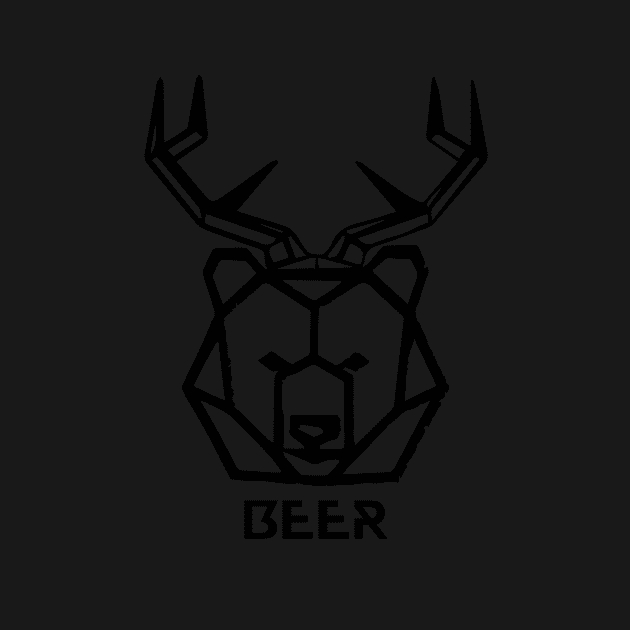 Bear + Deer =  Beer! Funny Hunting Animal Lover Shirts: Cool Beer Gifts by teemaniac