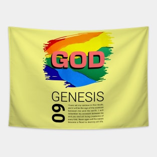 God - Genesis 9 - Rainbow Tapestry