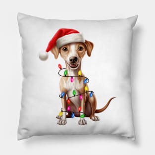 Christmas Italian Greyhound Pillow