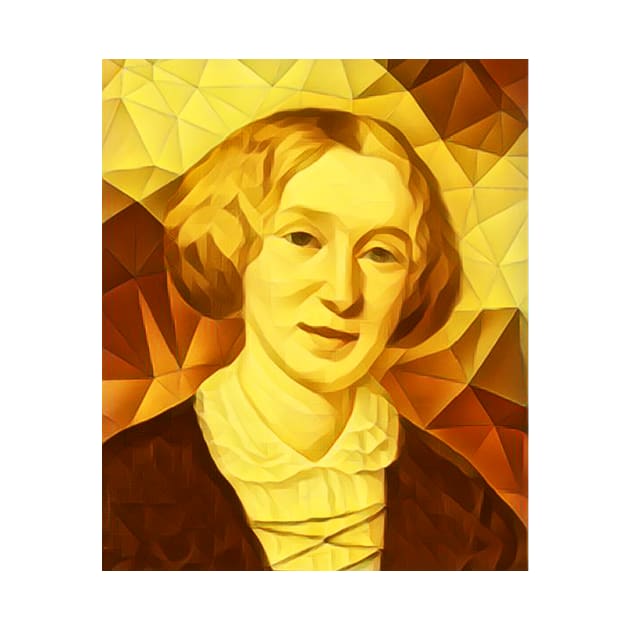 George Eliot Golden Portrait | George Eliot Artwork by JustLit