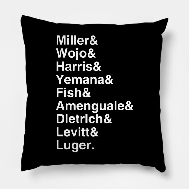 12th Precinct List Pillow by GloopTrekker