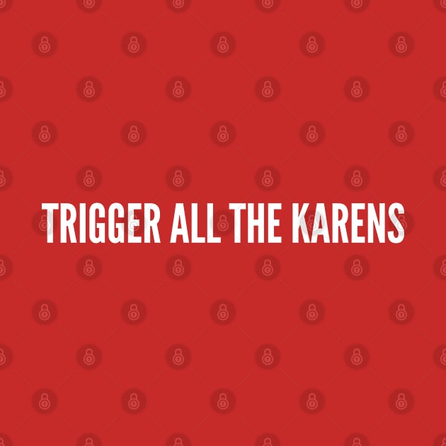 Outrage - Trigger All The Karens - Funny Silly Slogans Meme Joke Statement Humor by sillyslogans