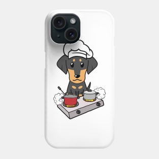 Funny dachshund is cooking Phone Case