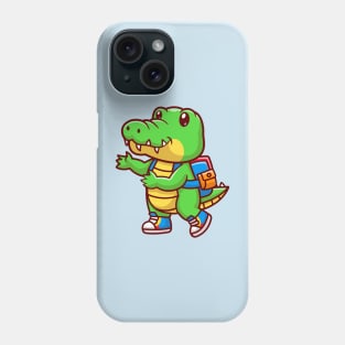 Cute Crocodile Back To School Cartoon Phone Case