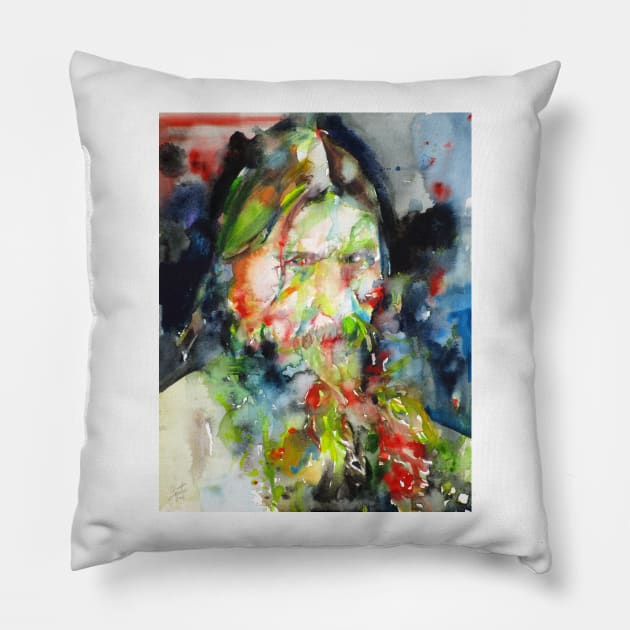 RASPUTIN - watercolor portrait.1 Pillow by lautir