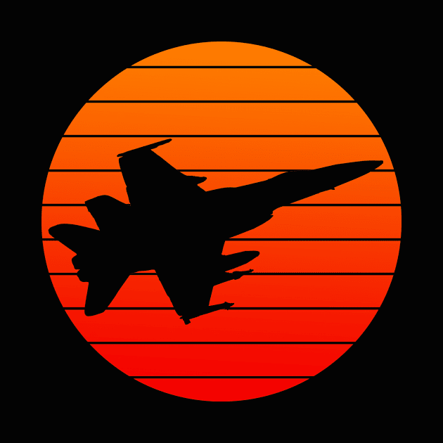 Military's Fastest Jet Fighters Aircrafts Sunset Birthday Gift by GBDesigner